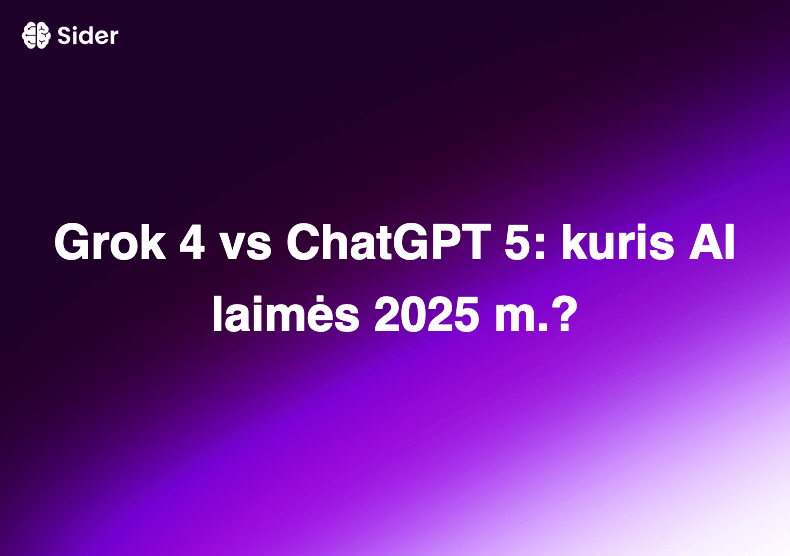 Grok 4 vs ChatGPT 5: kuris AI laimės 2025 m.?