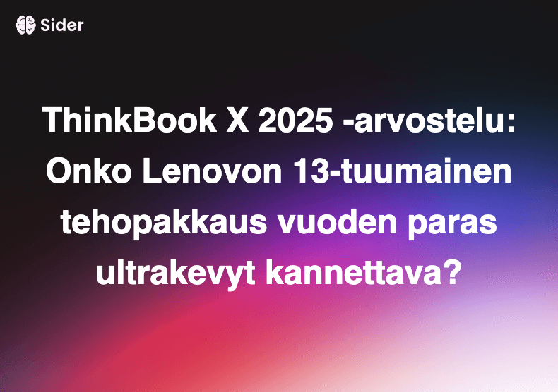 ThinkBook X 2025 -arvostelu: Onko Lenovon 13-tuumainen tehopakkaus vuoden paras ultrakevyt kannettava?