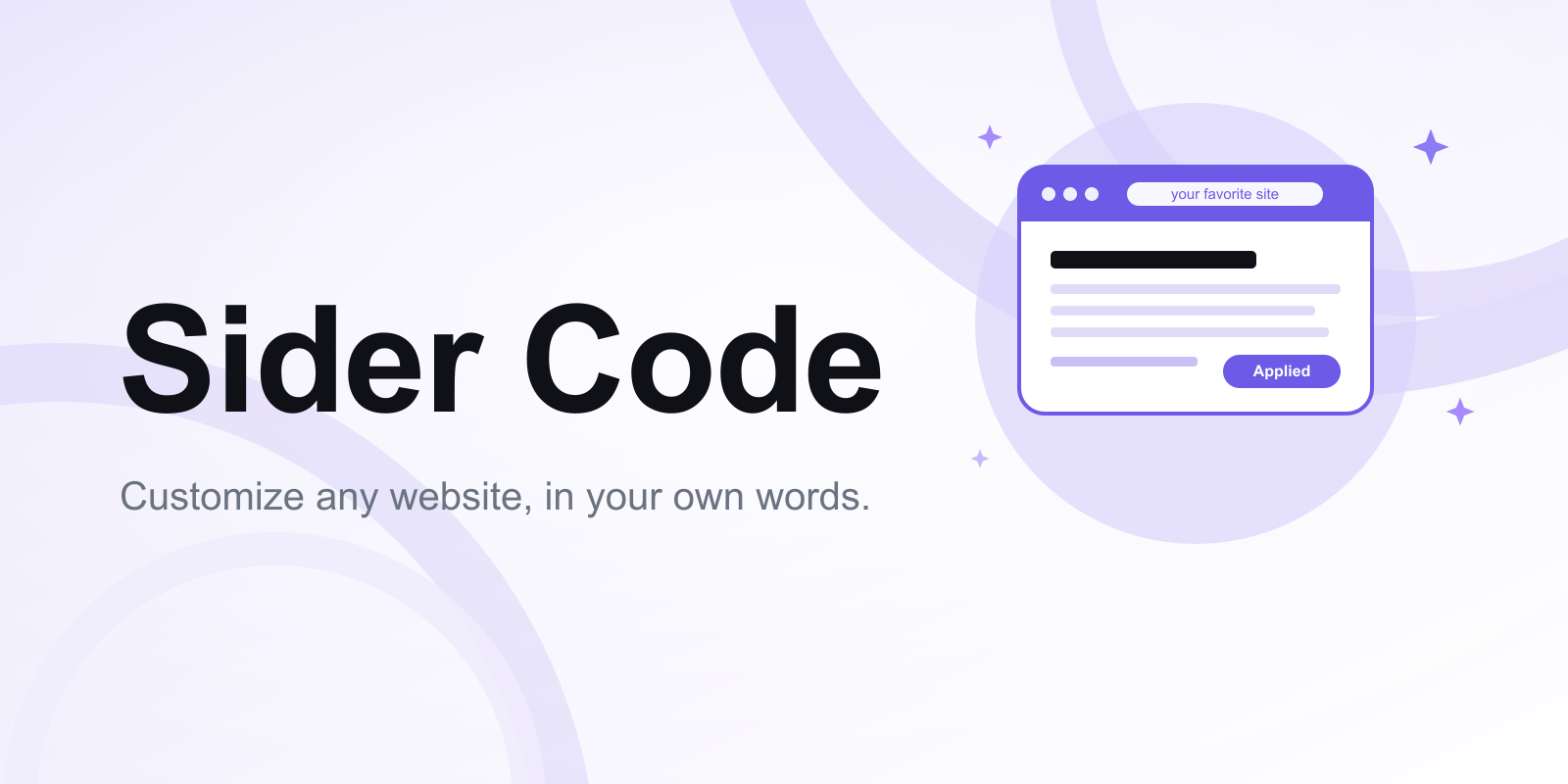 Introducing Sider Code - Customize Any Webpage with Plain Text