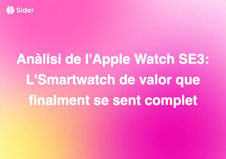 Anàlisi de l'Apple Watch SE3: L'Smartwatch de valor que finalment se sent complet