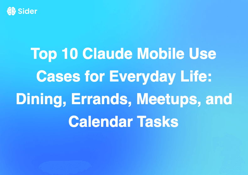 Top 10 využití Claude Mobile v každodennom živote: Stravovanie, pochôdzky, stretnutia a kalendárové úlohy