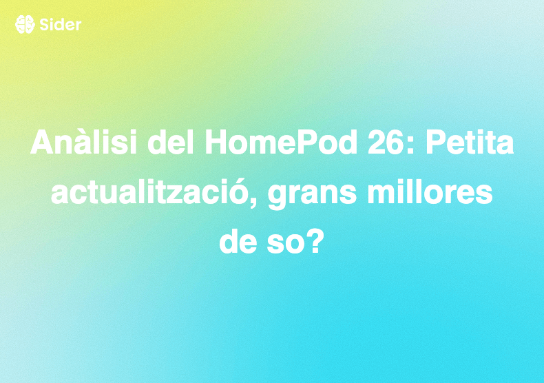 Anàlisi del HomePod 26: Petita actualització, grans millores de so?