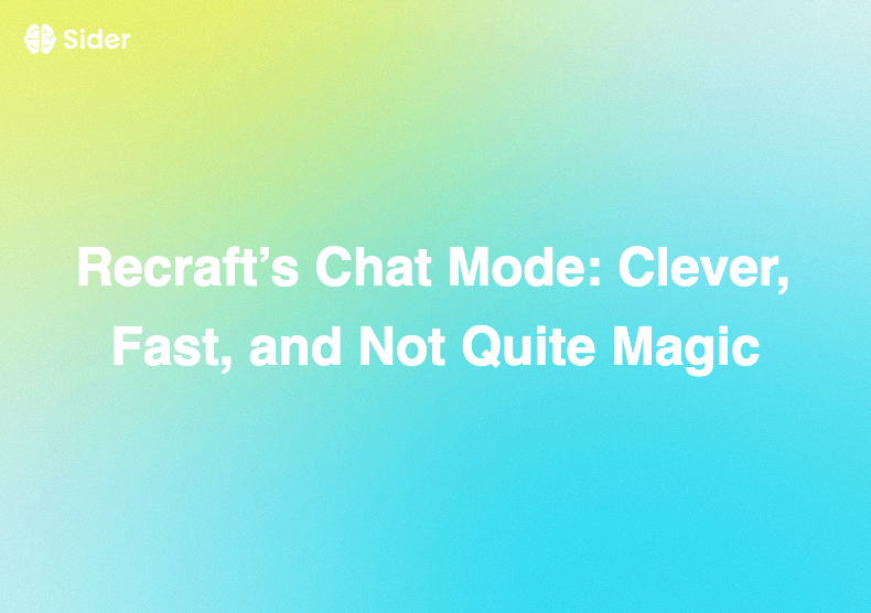 Recraft’s Chat Mode: Clever, Fast, and Not Quite Magic