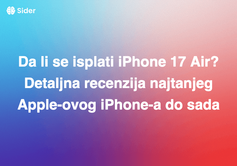 Da li se isplati iPhone 17 Air? Detaljna recenzija najtanjeg Apple-ovog iPhone-a do sada