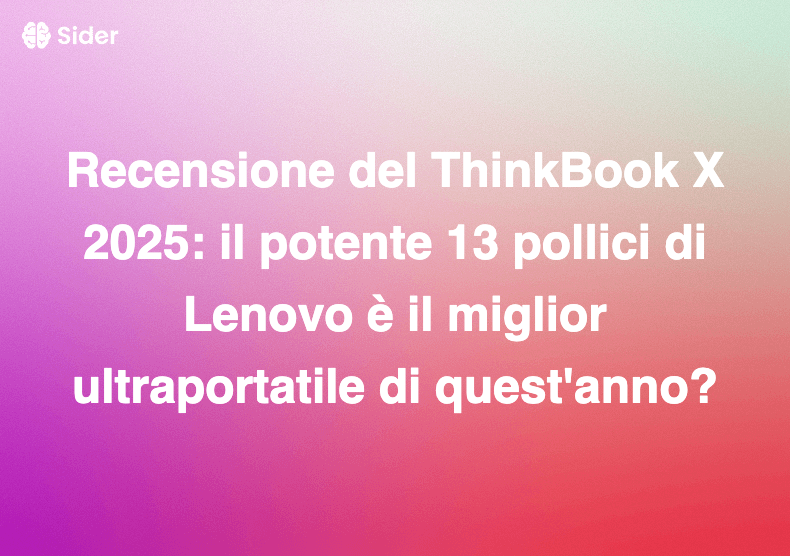 Recensione del ThinkBook X 2025: il potente 13 pollici di Lenovo è il miglior ultraportatile di quest'anno?