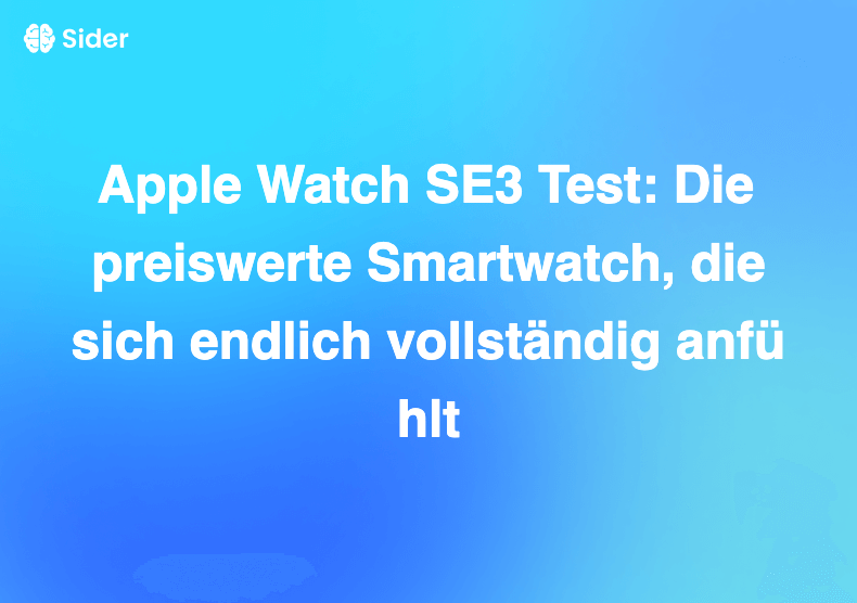 Apple Watch SE3 Test: Die preiswerte Smartwatch, die sich endlich vollständig anfühlt