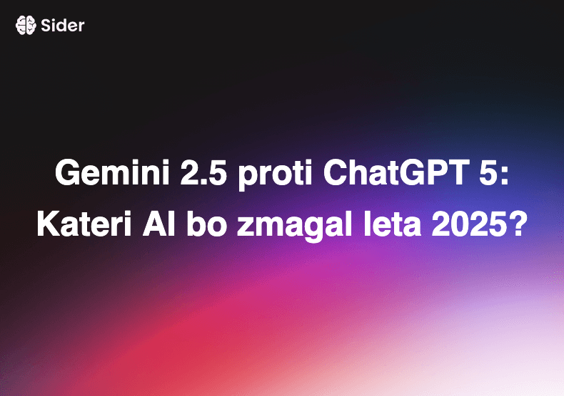 Gemini 2.5 proti ChatGPT 5: Kateri AI bo zmagal leta 2025?