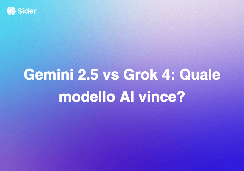 Gemini 2.5 vs Grok 4: Quale modello AI vince?